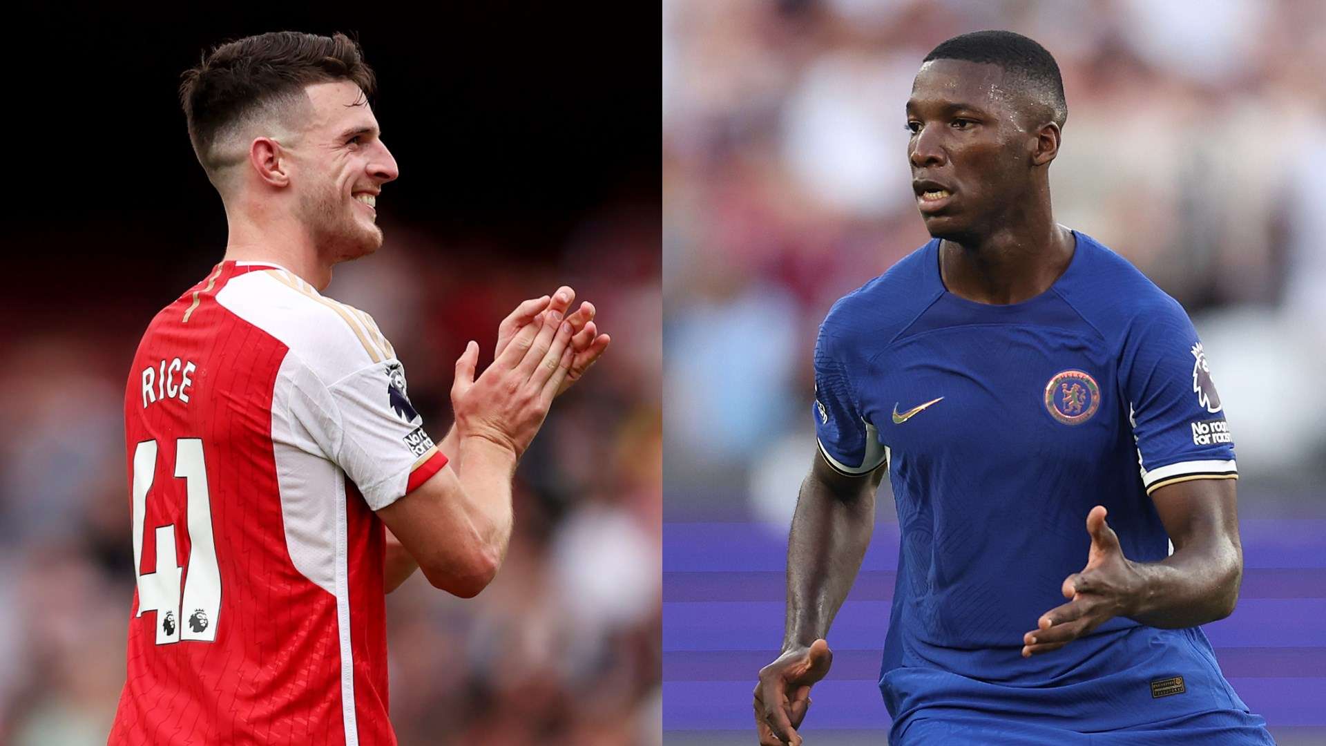 Declan Rice Moises Caicedo Arsenal Chelsea 2023-24 GFX