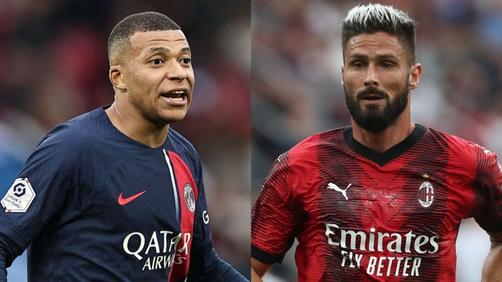 Kylian Mbappe PSG Olivier Giroud Milan