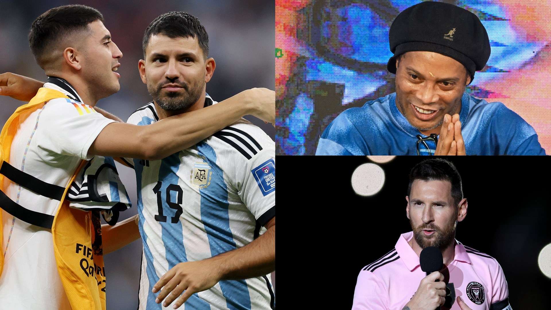 Aguero-Ronaldinho-Messi-Argentina-Inter Miami