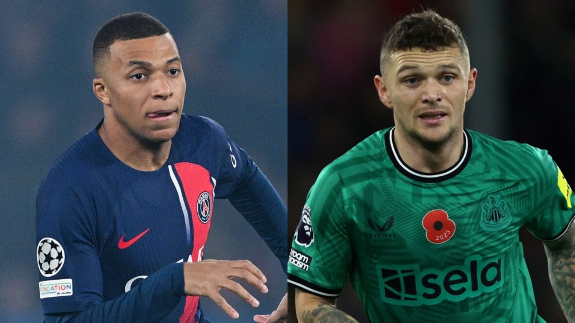 Kylian Mbappe PSG Kieran Trippier Newcastle