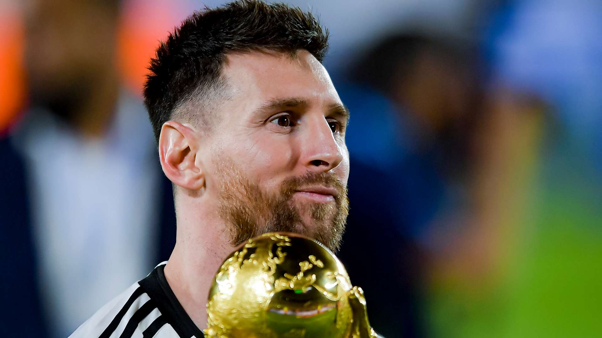 Lionel Messi World Cup trophy