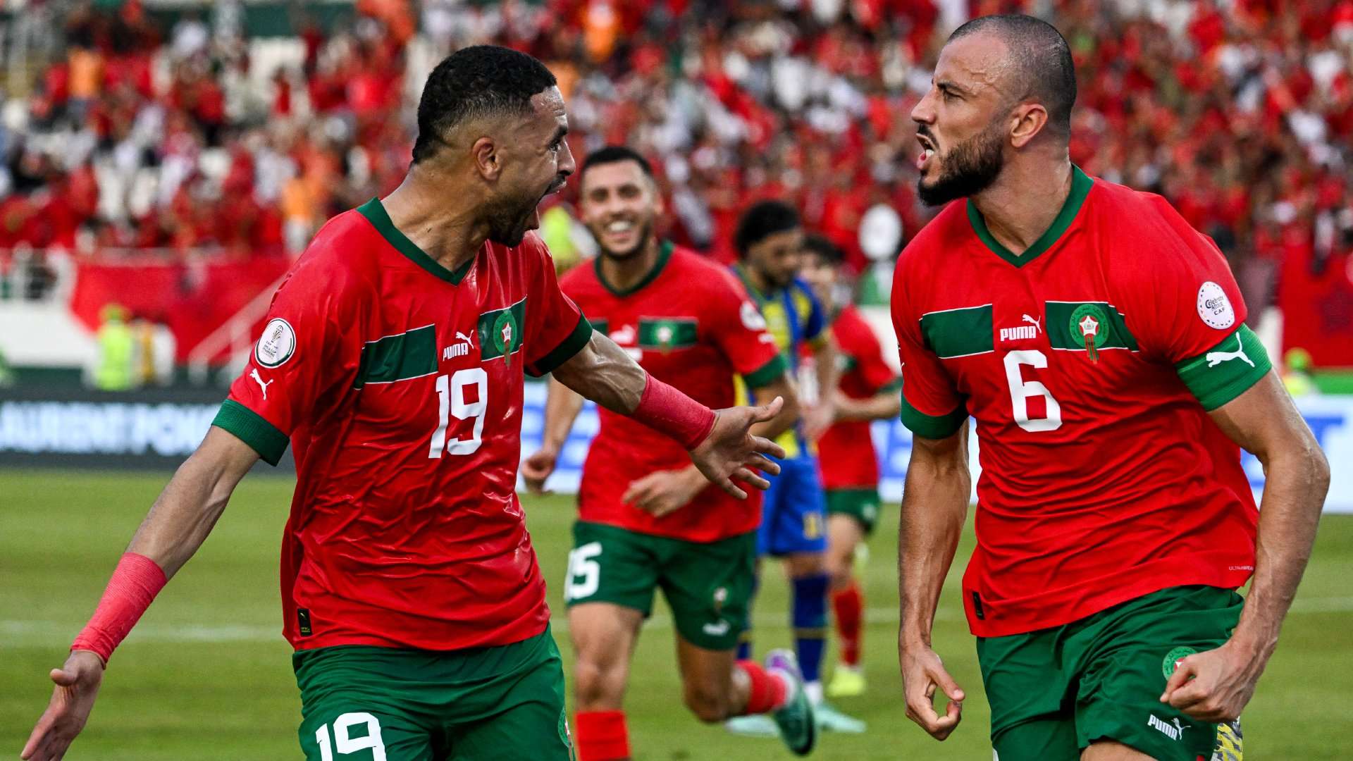 Youssef En-Nesyri Romain Saiss Morocco Africa Cup of Nations