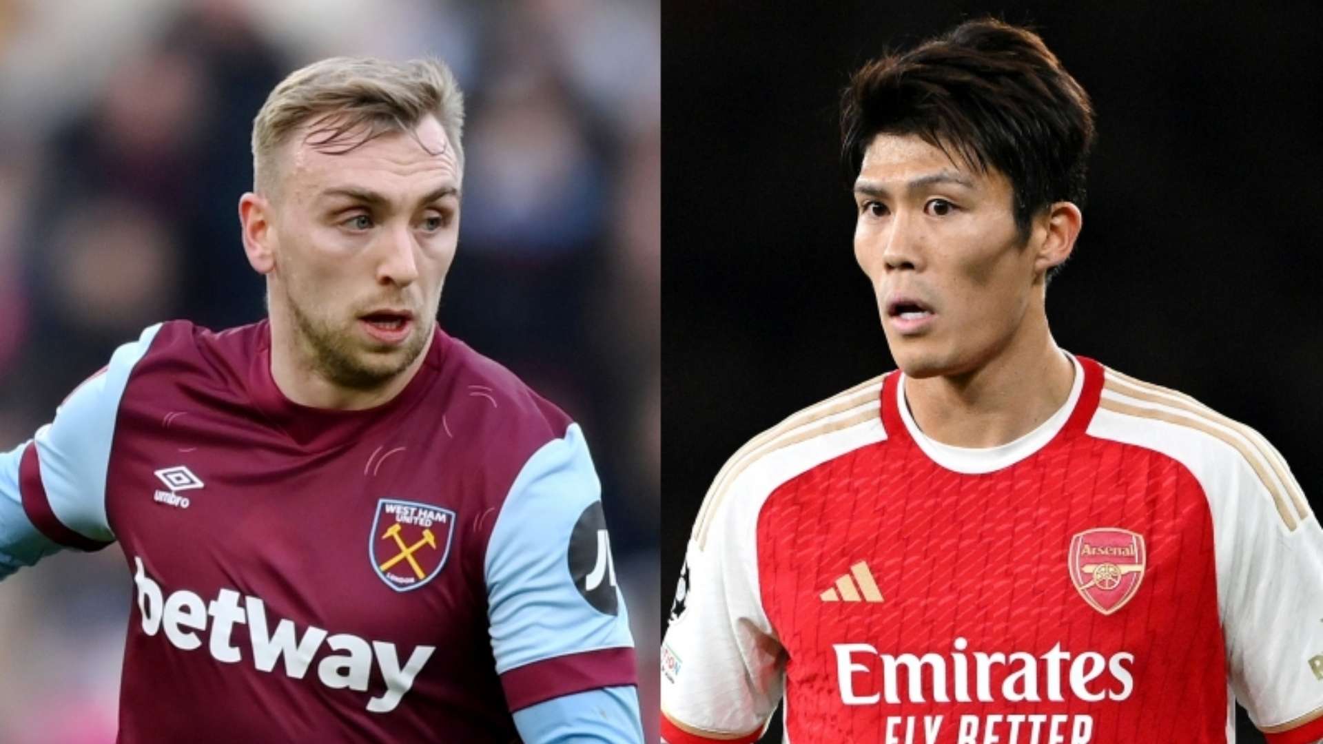 Jarrod Bowen West Ham Takehiro Tomiyasu Arsenal