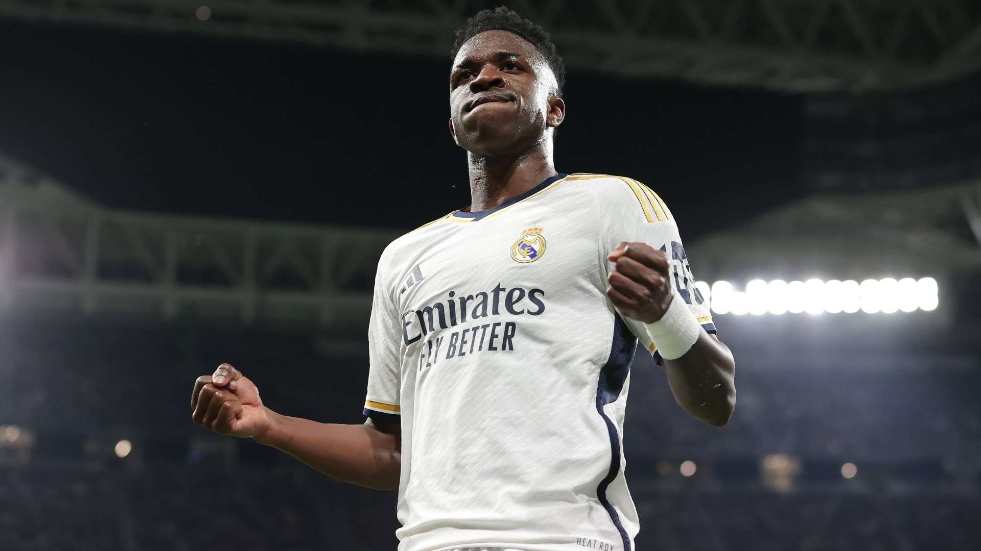 Vinicius Junior of Real Madrid CF celebrates