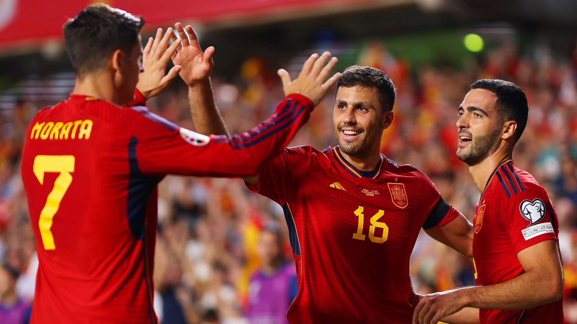 Alvaro Morata Rodri Mikel Merino Spain 2023-24