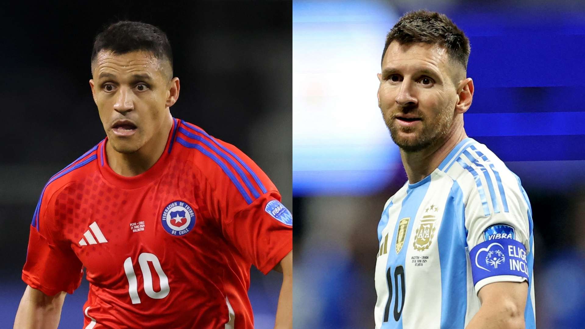 Alexis Sanchez Chile Lionel Messi Argentina