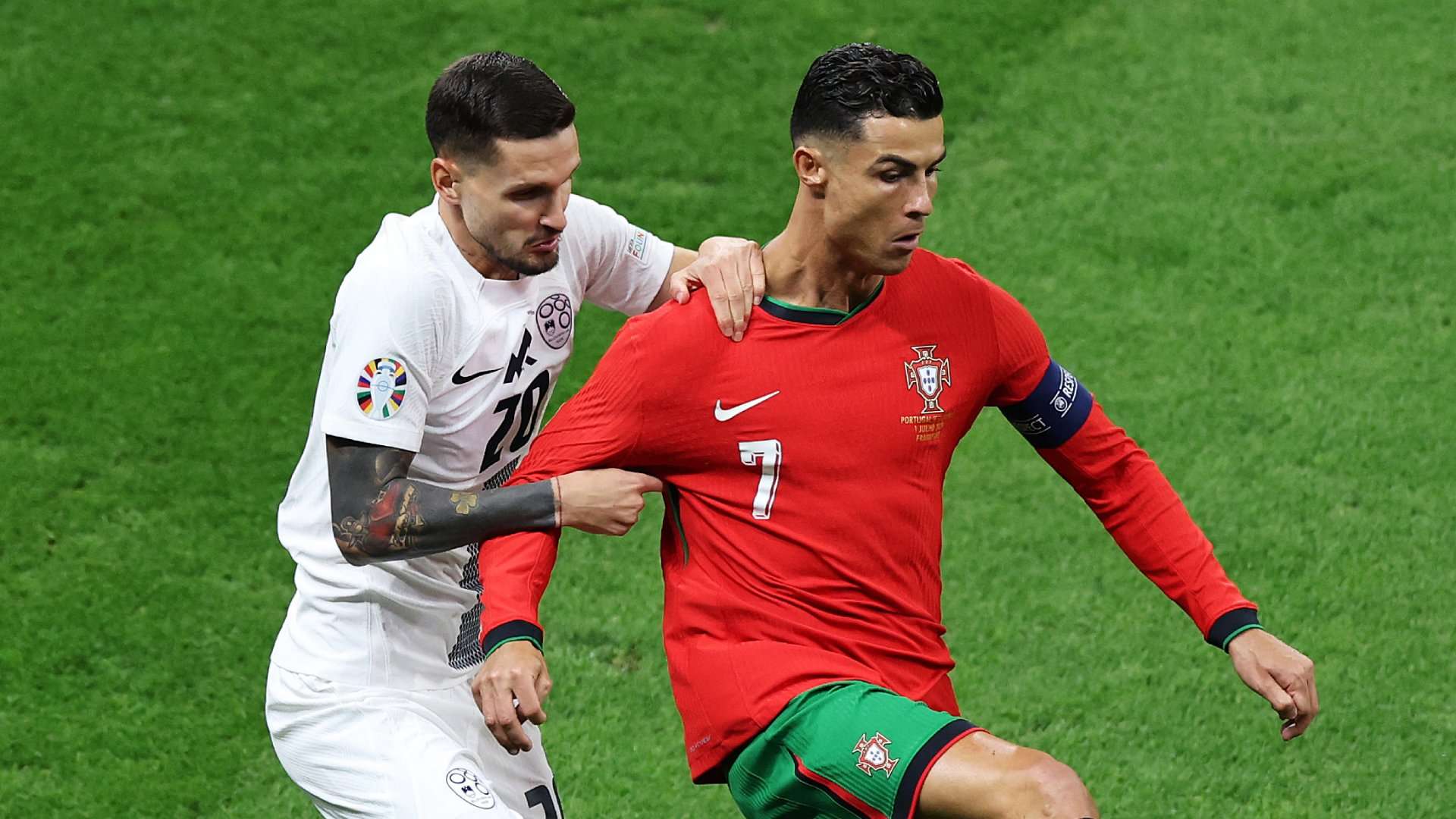 Cristiano Ronaldo Petar Stojanovic Portugal Slovenia Euro 2024