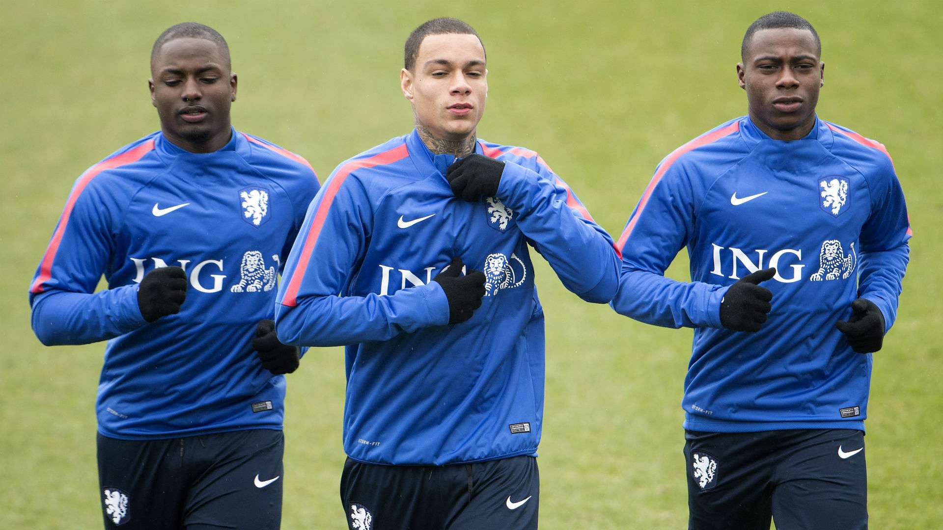 Jetro Willems, Gregory van der Wiel, Quincy Promes, Nederlands Elftal, Oranje