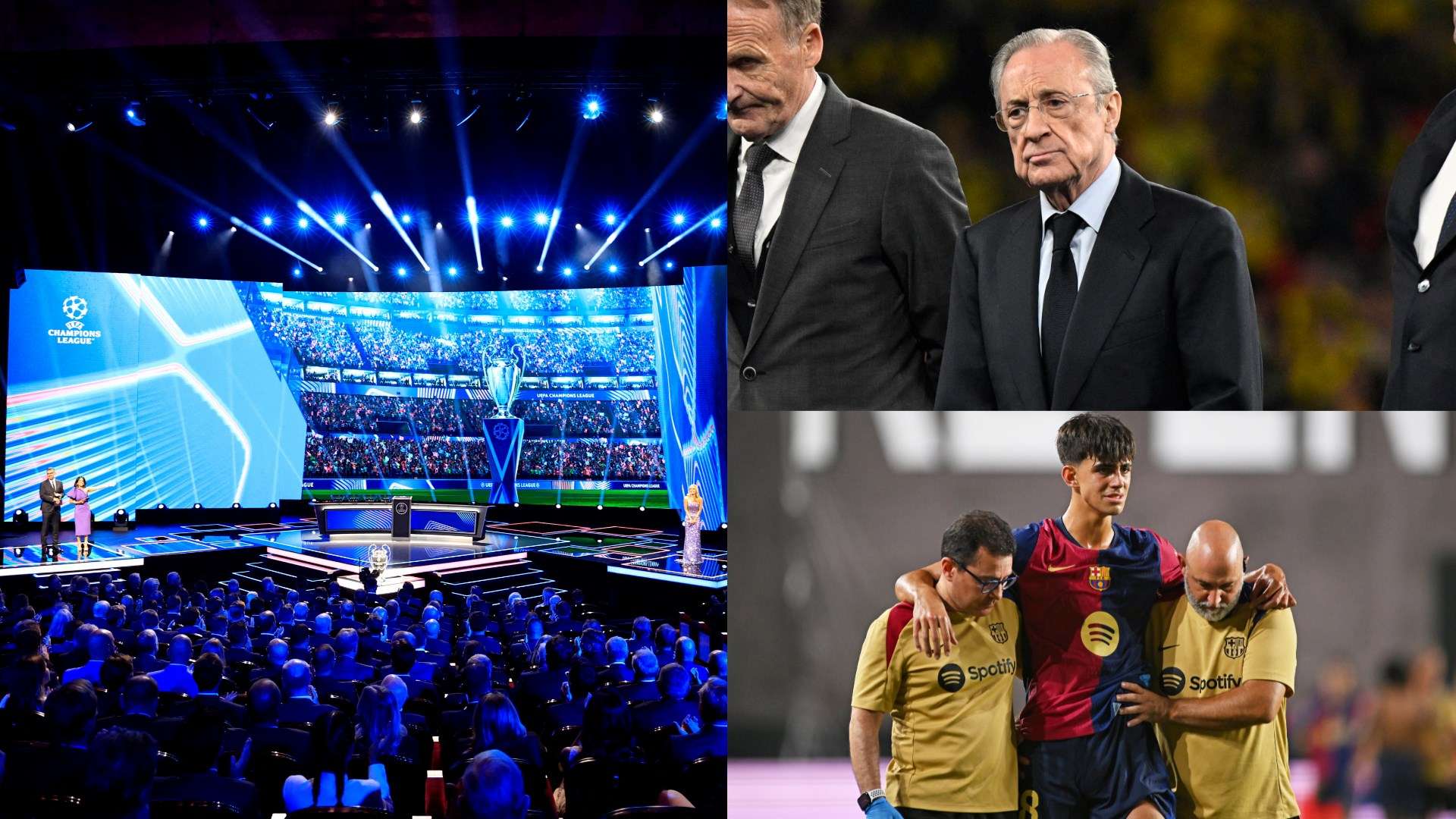 Champions League Draw 2025 Marc Bernal Barcelona Florentino Perez Real Madrid