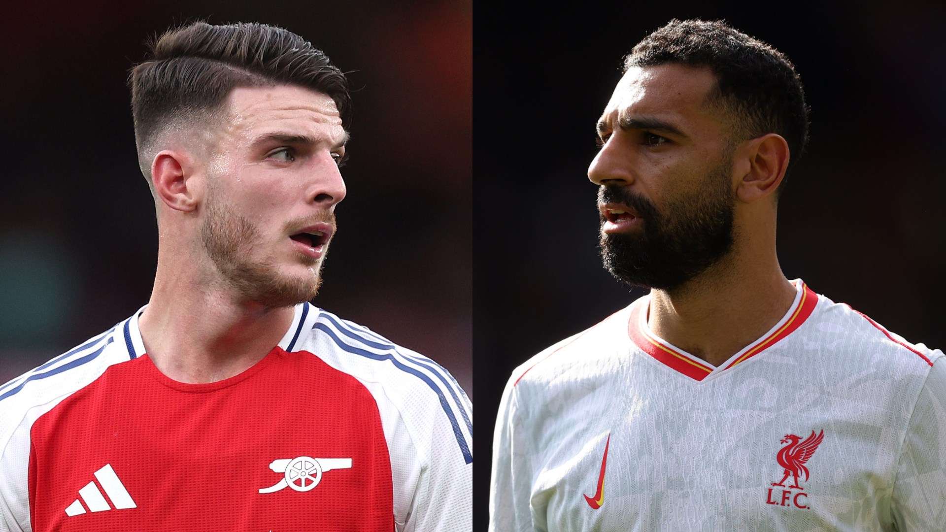 Declan Rice Mohammed Salah Arsenal Liverpool 2024-25