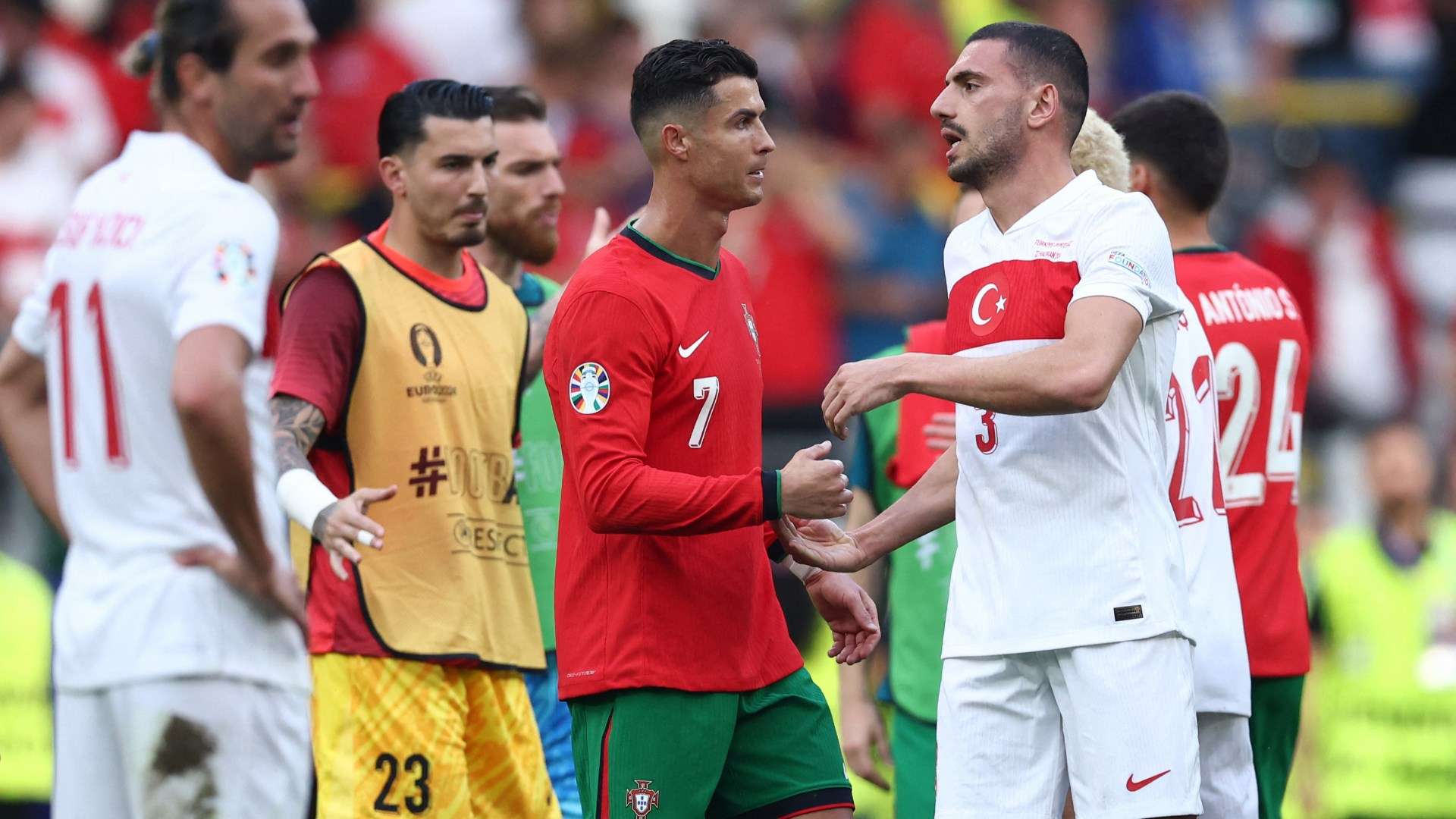 Merih Demiral Cristiano Ronaldo - Turkey vs Portugal