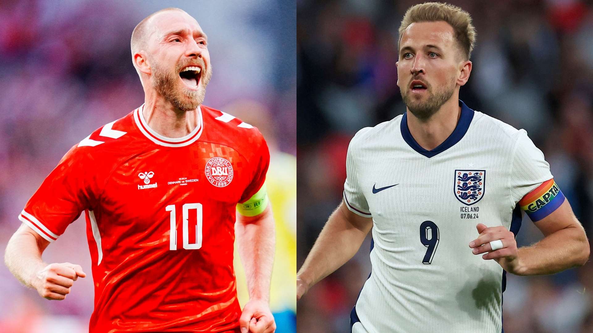 Christian Eriksen Denmark Harry Kane England